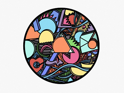 Sakidō abstract abstract art circle color colorful design illustration logo minimal procreate procreate app round