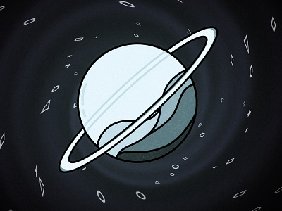 Planetoid blue design illustration planet procreate procreate app space spatial