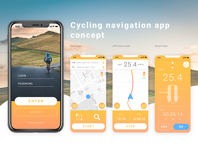 Concept of navigation app for cyclists