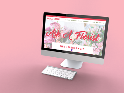 Ask A Florist Website Homepage branding design website