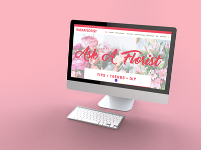 Ask A Florist Website Homepage