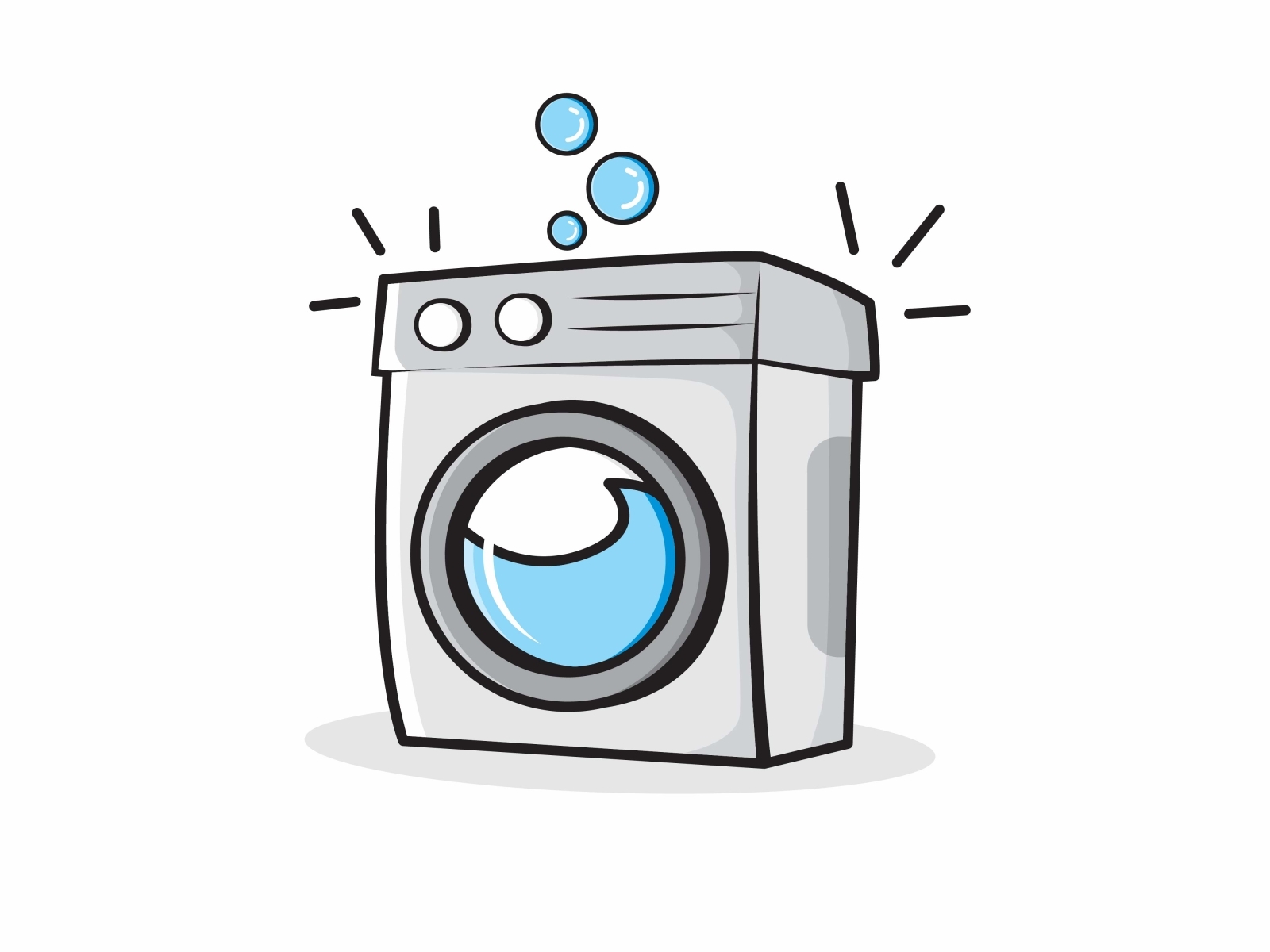 Washing machine cartoon illustration vector by VEEZA DESIGN on Dribbble