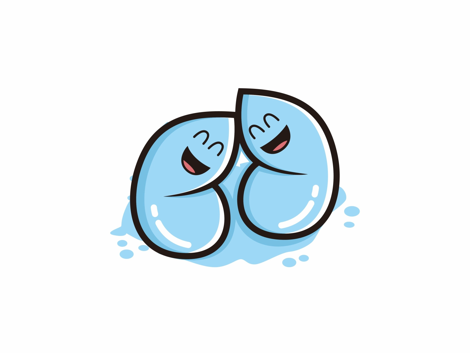 Twin Water Drop Cute Character By Veeza Design On Dribbble