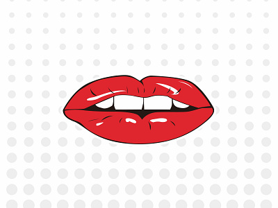 lip cartoon design vector with round bakground illustration beautiful beauty design desire fashion female girl glamour illustration isolated kiss lip lipstick love makeup mouth red sexy vector woman