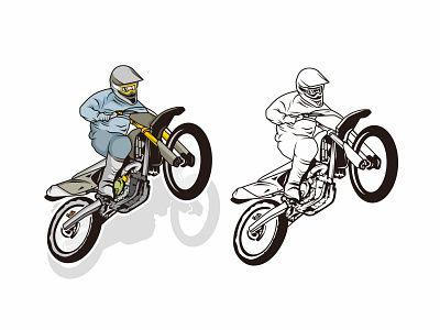Dirt bike motocross illustration