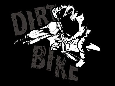 Motocross dirt bike illustration poster tshirt