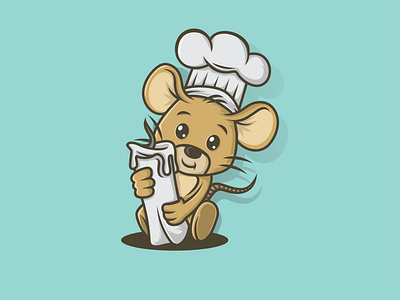 Mouse Chef mascot logo