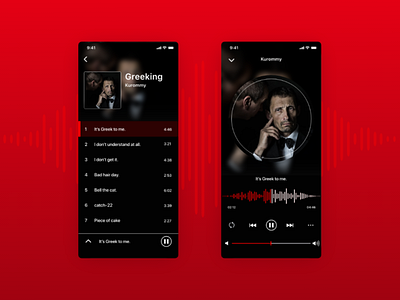 Music Player app branding design ui ux