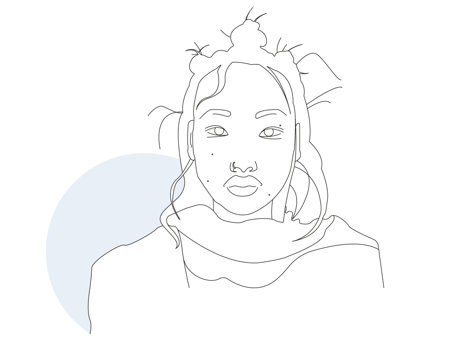 face illustration by Anna Yenina on Dribbble