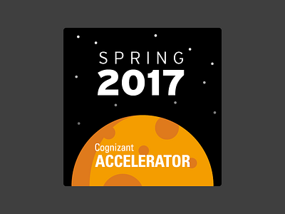 Spring 2017 illustration moon space sticker vector