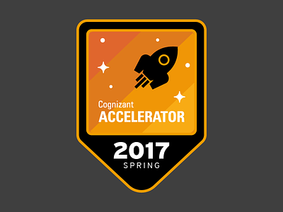 Spring 2017 illustration space sticker vector