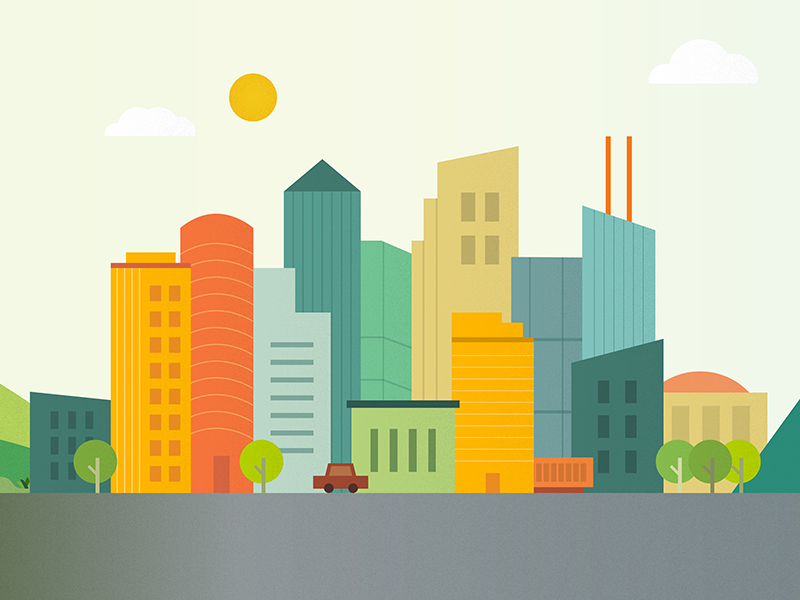 Cityscape by Joanne Ong on Dribbble