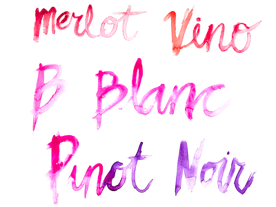 Vino paint watercolor wine