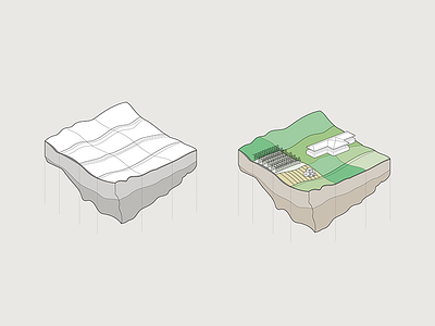 Frank farming illustration land topography