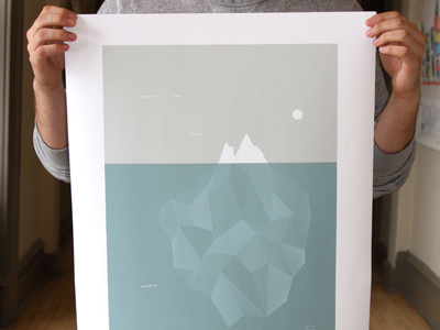 And at once bon iver graphic design poster screen printing song lyrics spring 2012