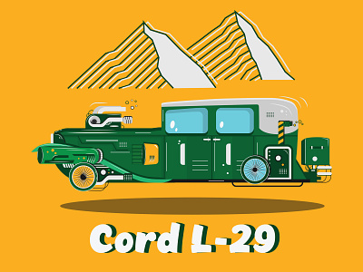 Cord L 29 art car design graphic design illustration vector