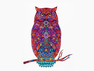 owl bird designpeak icon illustration owl vector