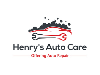 Car Washing and Car Auto Rrepair Logo