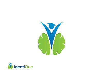 Identique brain brain logo design design logo dribbble education education logo graphic design icon identity illustration logo logo design logodesign logotype ui