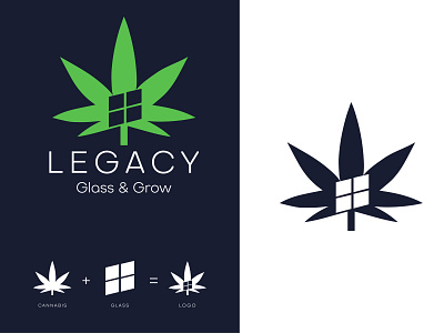 Cannabis and Glass Logo Design