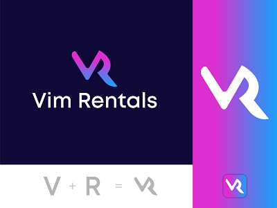 Vim Rentals Logo Design - VR Letter Logo design dribbble identity logo logo r logo v logodesign logotype r letter r logo rakibul62 rentals rentals logo rv logo typography v letter v logo vim vim rentals logo design vr logo