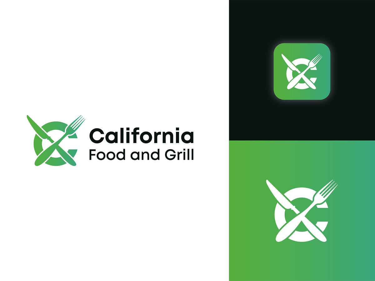 California Food and Grill Logo by Rakibul Hasan🌏 on Dribbble