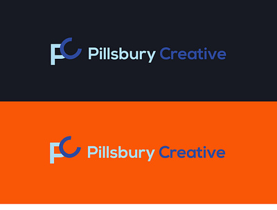 P+C Pillsbury Creative Logo agency brand brand identity branding branding design c design flat font identity letter c letter p letters logotype minimal p simple type ui design visual