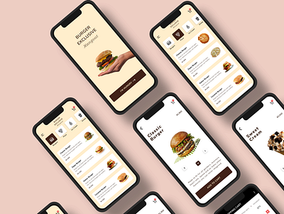 Burger Exclusive Mobile App app app design branding dailyui design first design mobile app uiux