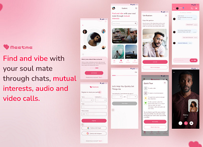 MeetMe Dating and Networking App for Gen-Z app creative dailyui design mobile app ui uiux