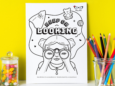 Coloring Sheet Illustration adobe design graphic design illustration illustrator kids art kids illustration typography
