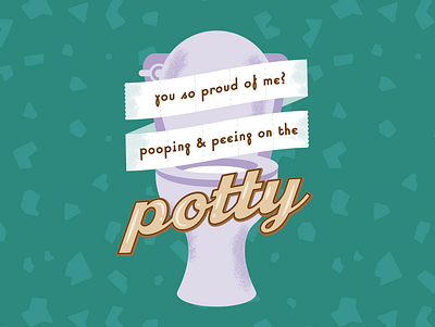 Potty Talk adobe artwork design digital art digital illustration graphic design illustration illustrator texture toilet typography vector