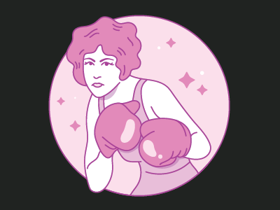 Lady Boxer badass boxing illustration illustrator