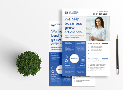 A4 Flyer Design 9 agency brand identity branding clean colorful corporate creative design flat logo minimal