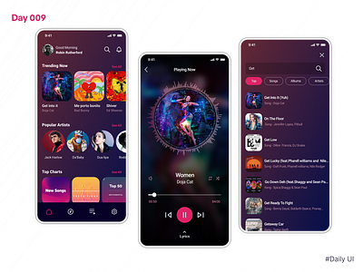 Day 9 - Music Player dailyui day 9 design mobile design music player ui
