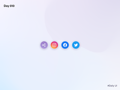 Day 10 - Social Share buttons dailyui design icon social button ui