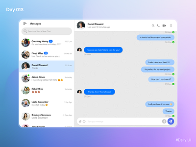 Day 13 - Message App app chat app chat ui dailyui design message app ui