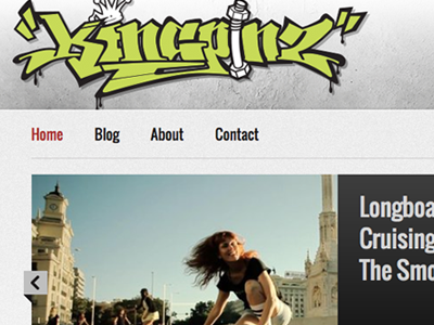 Kingpinz css3 jquery redesign skate shop skateboarding snowboarding website wordpress
