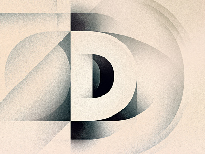 D 36daysoftype art deco drop cap dropcap futurism goodtype gradient illustration illustrator lettering noir texture type typography vector