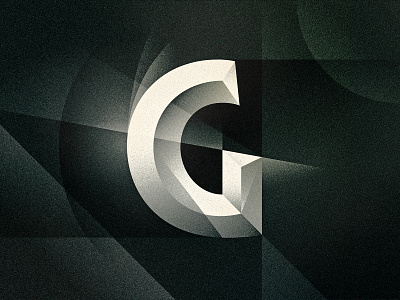 G 36daysoftype art deco bevel drop cap goodtype illustration illustrator letter lettering noir texture type typography vector