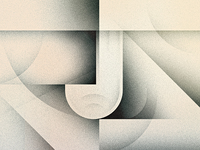 J 36daysoftype art deco cubist drop cap futurist goodtype illustration illustrator letter lettering shadow texture type typography vector