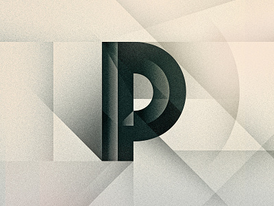 P 36daysoftype art deco bevel drop cap futurist illustration illustrator letter lettering noir p texture type typography vector