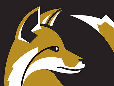 Fox animal art design downtime collective fox geometric gold illustration native american print vector