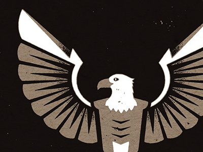eagle print animal bird downtime collective eagle illustration kraft paper print texture white