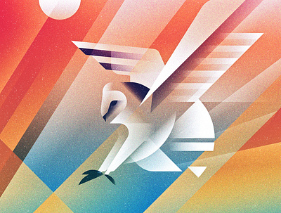 breaking light adobe bird flight gradient illustration illustrator light nature owl texture vector