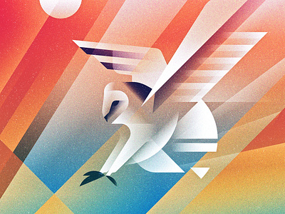 breaking light adobe bird flight gradient illustration illustrator light nature owl texture vector