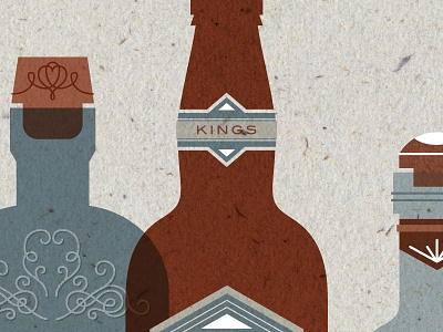 scotch alcohol blue bottle brown downtimecollective french paper illustration illustrator print speckletone vector wip