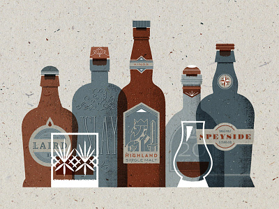 Scotch Final alcohol bottle french paper illustration illustrator photoshop print scotch speckletone texture vector whisky