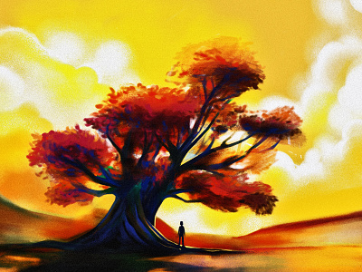 tree digital painting
