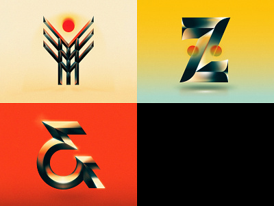 Y Z & 36 days of type ampersand design drop cap future illustration illustrator letter lettering retro type typography vector y z