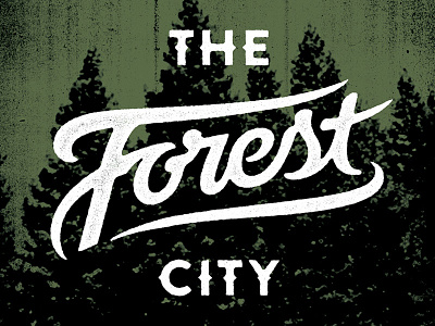 The Forest City cleveland custom type forest hand lettering hand type ohio script type typography